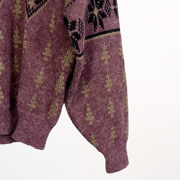 Vintage 80s Eclectic Grandpa Graphic Sweater SZ M - Picture 3 of 7